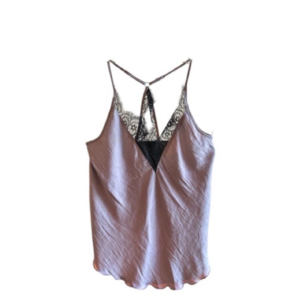 Lace-Accent Mauve Camisole